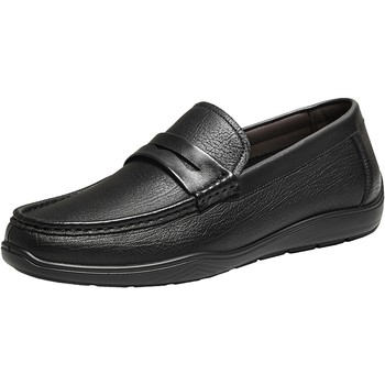Bestu 2025 autumn new sheepskin slip-on loafers peas shoes business men's casual leather shoes 51701cm5