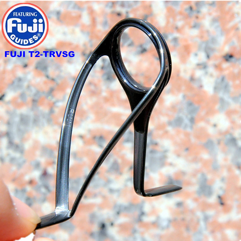 Fuji T2-Trvsg แหวนแม่เหล็กสำหรับเรือ แผ่นเหล็กกันคลื่น สำหรับคันเบ็ดแบบโยนระยะไกล พร้อมห่วงนำสายร้อยด้ายทำจากโลหะผสมไทเทเนียม