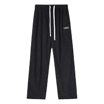 Corduroy pants mens winter plus velvet loose straight large size trousers autumn and winter teenagers drapey wide-leg casual pants