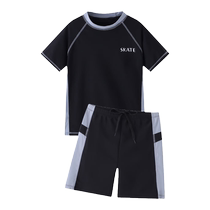 2024 new swimsuit and trunks set childrens swimsuit boys split medium and large childrens and adolescent boys swimsuits
