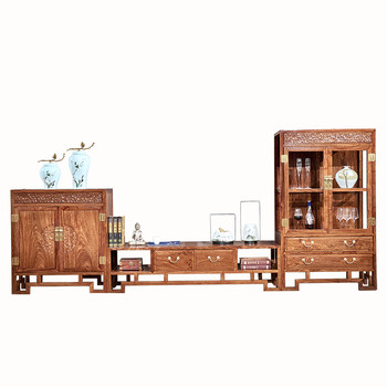 Chengbaoxuan new chinese style mahogany tv cabinet
