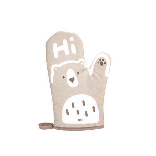 Tree Cocoa Bear Anti-scald Insulated Gloves for Kitchen Oven