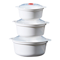 Microwave oven heating special utensil bowl household plastic microwave bowl with lid hot rice container lunch box steamer box