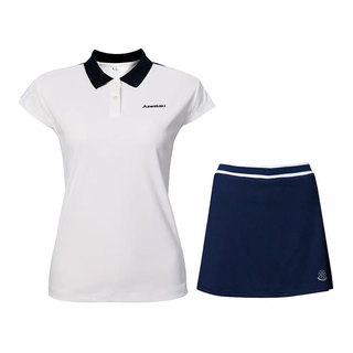 Kawasaki's new badminton uniform sports casual short-sleeved t-shirt small flower skirt polo shirt sportswear