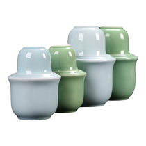 Household Huadiao wine warmer celadon old-fashioned hot wine pot ceramic wine set yellow wine warmer Chinese small hot wine pot