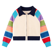 Zuoxi – veste de printemps pour filles pull tricoté pour enfants Cardigan nouveau haut extérieur vêtements pour enfants printemps et automne 2024