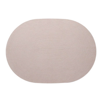 Handwoven oval living room rug solid color floor mat