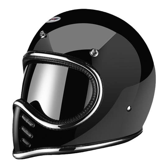 AMZ日式尖嘴小盔体复古巡航头盔机车踏板车玻璃钢四季太空全盔