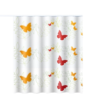 (self-employed) German bathroom bath curtain waterproof cloth partition free from punching water-retaining door curtain mildew-proof polyester dolphin