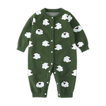 Youqi baby sweater knitted cardigan spring and autumn baby clothes autumn and winter new baby jumpsuit autumn clothing