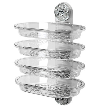 Kitchen dish storage rack suction cup type side dish rack