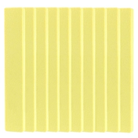 10 квадратных пилочек из желтой губки, двусторонние матовые 100/180