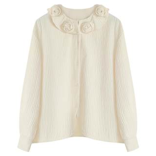 Rare probability handmade art rose white shirt