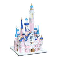 ຕຶກອາຄານ Disney Castle Blocks Girls Series Adult Puzzles Children's Educational Assembling Toys Christmas Birthday Gifts