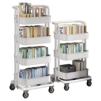 Japanese mobile trolley schoolbag storage rack
