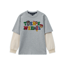 TeenieWeenie Kids Bear Childrens Clothing 25 Years New Boys Classic College Style Fake Two-Piece Cotton T-Shirts
