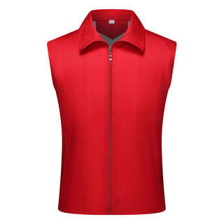 志愿者马甲定制印字LOGO红色工作服义工团队超市广告公益活动背心