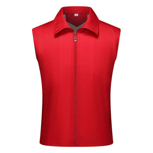 Volunteer vest customized LOGO red overalls