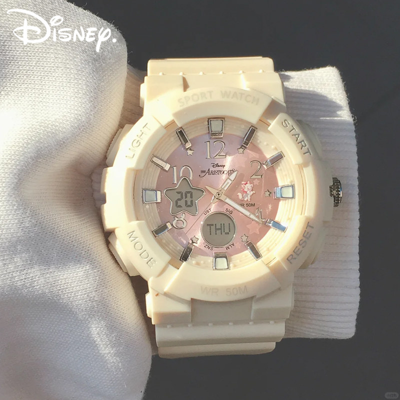 Disney watch for female students, high school girls, high-value children's watches, waterproof sports electronic watches for women.