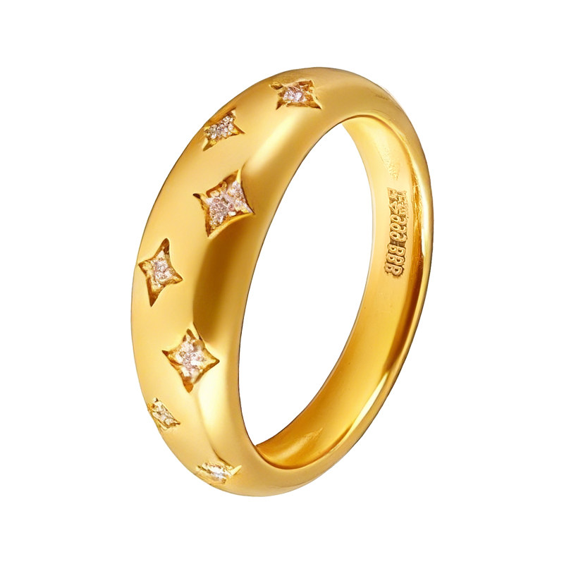 Pelikan Jewelry Diamond Gold Starry Tail Ring