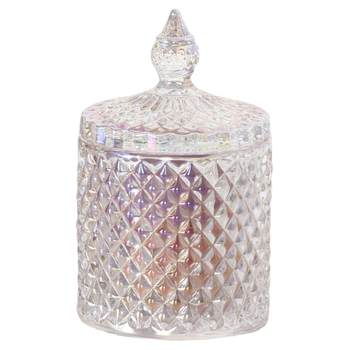Desktop bathroom dressing table light luxury glass wool swab box