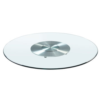 ໂຕະຮັບປະທານອາຫານ turntable tempered glass round table turntable home rotating table hotel turntable table disc base explosion-proof