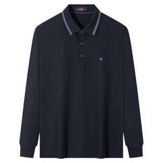 【7A抗菌/抗静电】柒牌男士长袖polo衫秋新款商务休闲男装T恤上衣