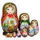 High-end painted Russian 10-layer matryoshka doll