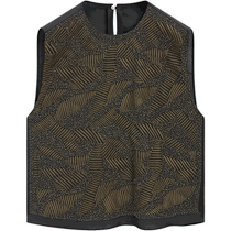Summer New MassimoDutti 2024 Womens Clothing New Chinese Oriental Elegant Zen Heavy Industry Embroidered Round Neck Sleeveless Shirt 05108986529