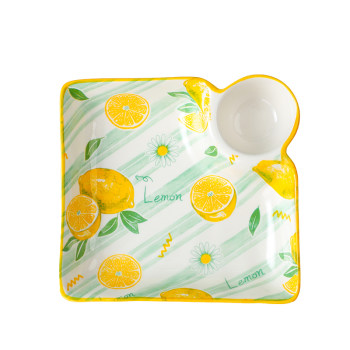 Sushi tray ceramic dumpling tray japanese square