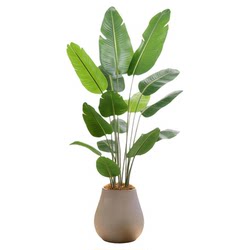 Artificial Tree, Simulated Green Plant, Indoor High-End Light Luxury Bird of Paradise, Bionic Plant, Simple Floor-Standing Potted Plant Decoration
