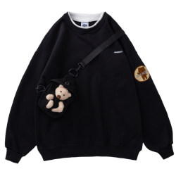 Wukong ມີຫຼັກຊັບ, ຍີ່ຫໍ້ trendy street fake ເສື້ອ sweatshirt ສອງສິ້ນສໍາລັບຜູ້ຊາຍ, hip-hop, ວ່າງແລະອະເນກປະສົງ, hooded ເທິງສໍາລັບຄູ່ຜົວເມຍ