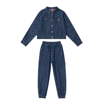 kappa childrens clothing girls autumn suit 2024 new medium and large childrens fashion casual jeans denim autumn and winter