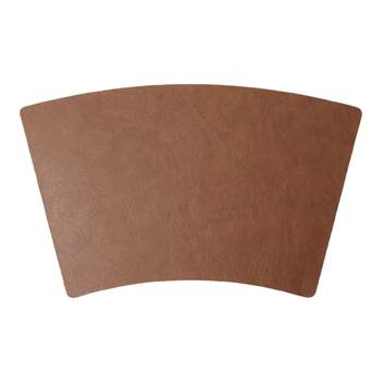 Chinese hotel round table fan-shaped placemat dining table mat oil-proof double-sided leather heat insulation mat high-quality feel table western placemat