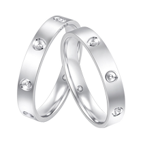 CRD PT950 platinum diamond ring simple platinum plain ring platinum couple ring same style for men and women