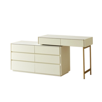 Original Original Vegetarian Cream Wind Dresser Bucket Cabinet Integrated Modern Minima Solid Wood Bucket Cabinet Bedroom MAKEUP TABLE N7051