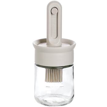 Kawashimaya oil brush oil bottle integrated glass high temperature resistant brush