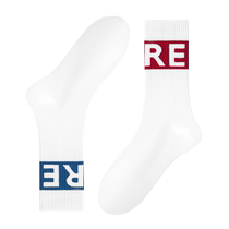 Cotton bamboo house socks mens summer thin cotton socks trendy socks deodorant sweat-absorbent mid-calf socks student sports black and white stockings