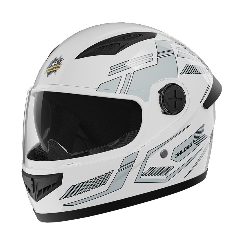 Junhaolong 3C certified electric motorcycle helmet for men and women, universal winter warm full-face helmet with scarf safety helmet