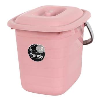 Plastic thickened rectangular portable water storage bucket with lid