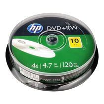 (Quick Release) HP DVD RW Rewritable 4X 4 7G Burning Disc 10-piece Barrel Blank Disc Large Capacity Silver Appearance Can Store Saved Data Burning Disk