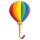 Rainbow Umbrella Balloon Sticky Hook without Punching Cute