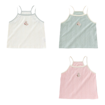 YOUGE young childrens summer new style pure cotton vitality fresh small sling cool breathable soft top trendy