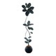 Simulated green plant black diamond rubber tree living room interior