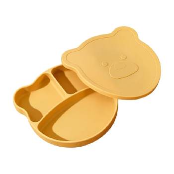 Ellabaily silicone divided plate baby dinner plate
