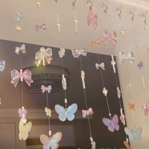 No-Drill Butterfly Bead Curtain for Bedroom Partition, Fairy Room Decoration Door Curtain, Popular on Xiaohongshu No-Drill Butterfly Bead Curtain for Bedroom Partition, Fairy Room Decoration Door Curtain, Popular on Xiaohongshu