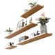 Primary color middle-aged solid wood wall-mounted shelves can be customized