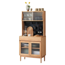 Original element all solid wood sideboard household simple small apartment restaurant oak multi-functional storage cabinet N1142
