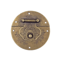 Chinese antique camphor wood box pure brass wooden box accessories box buckle lock hinge hinge handle wedding furniture kit