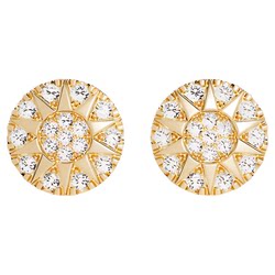 Apmsoleil Golden Stud Earrings Avant-Garde 디자인
